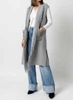 GILET CON TASCONI E FRANGE