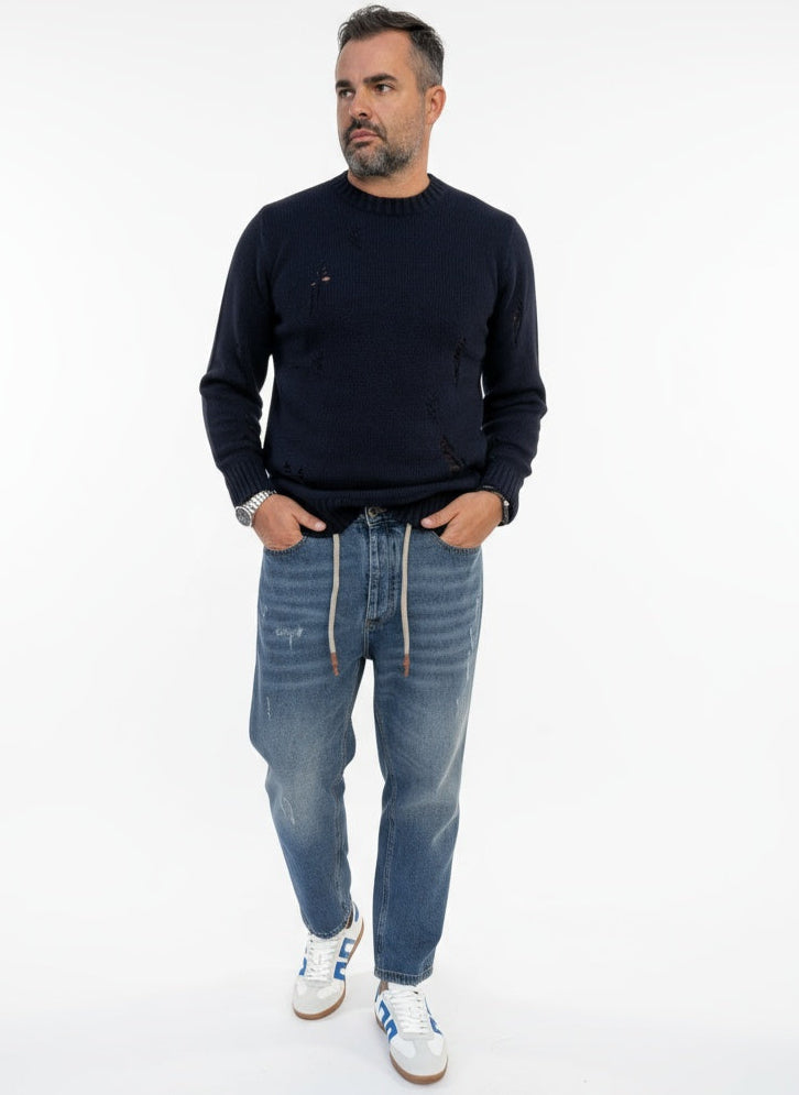 MAGLIONE CON ROTTURE