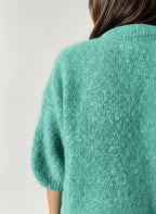 MAGLIONE OVER MANICA CORTA MOHAIR