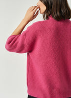 MAGLIONE OVER MANICA CORTA MOHAIR