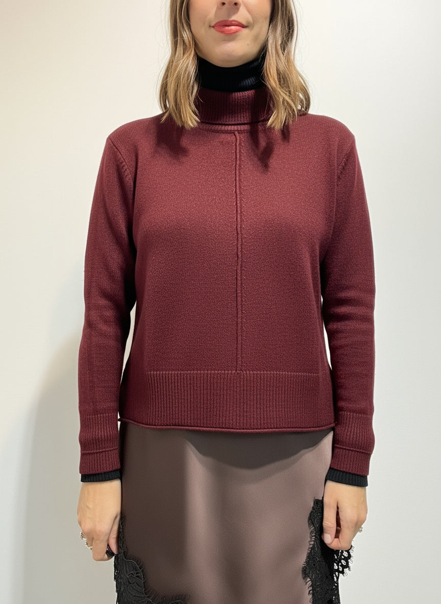 MAGLIONE COLLO ALTO A SCATOLA