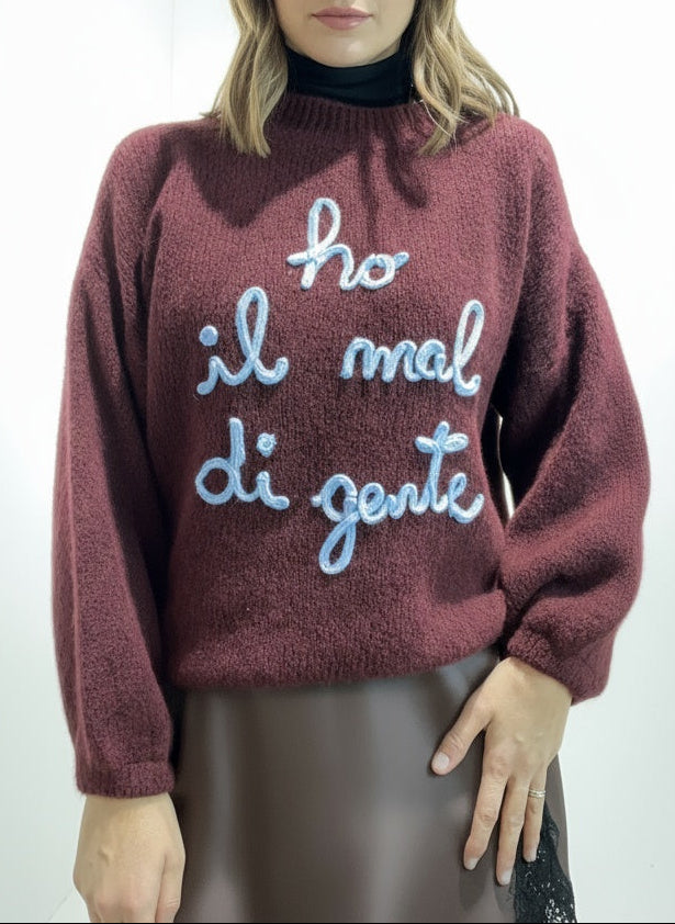 MAGLIONE OVER "HO MAL DI GENTE"