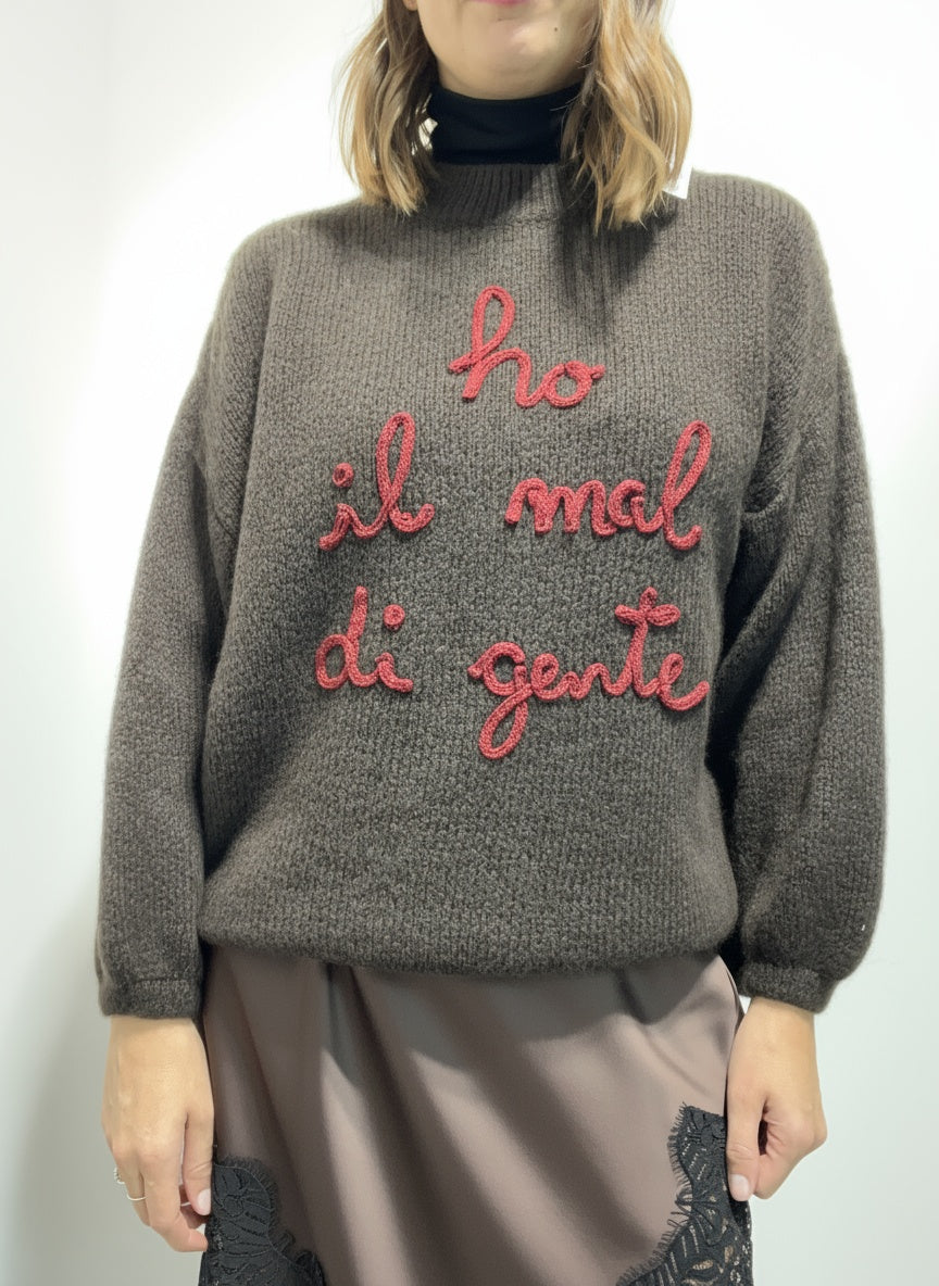 MAGLIONE OVER "HO MAL DI GENTE"