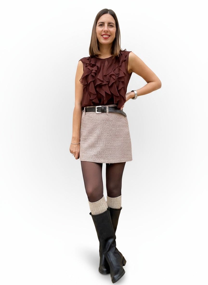 MINIGONNA COCCIO PIE DE PULL