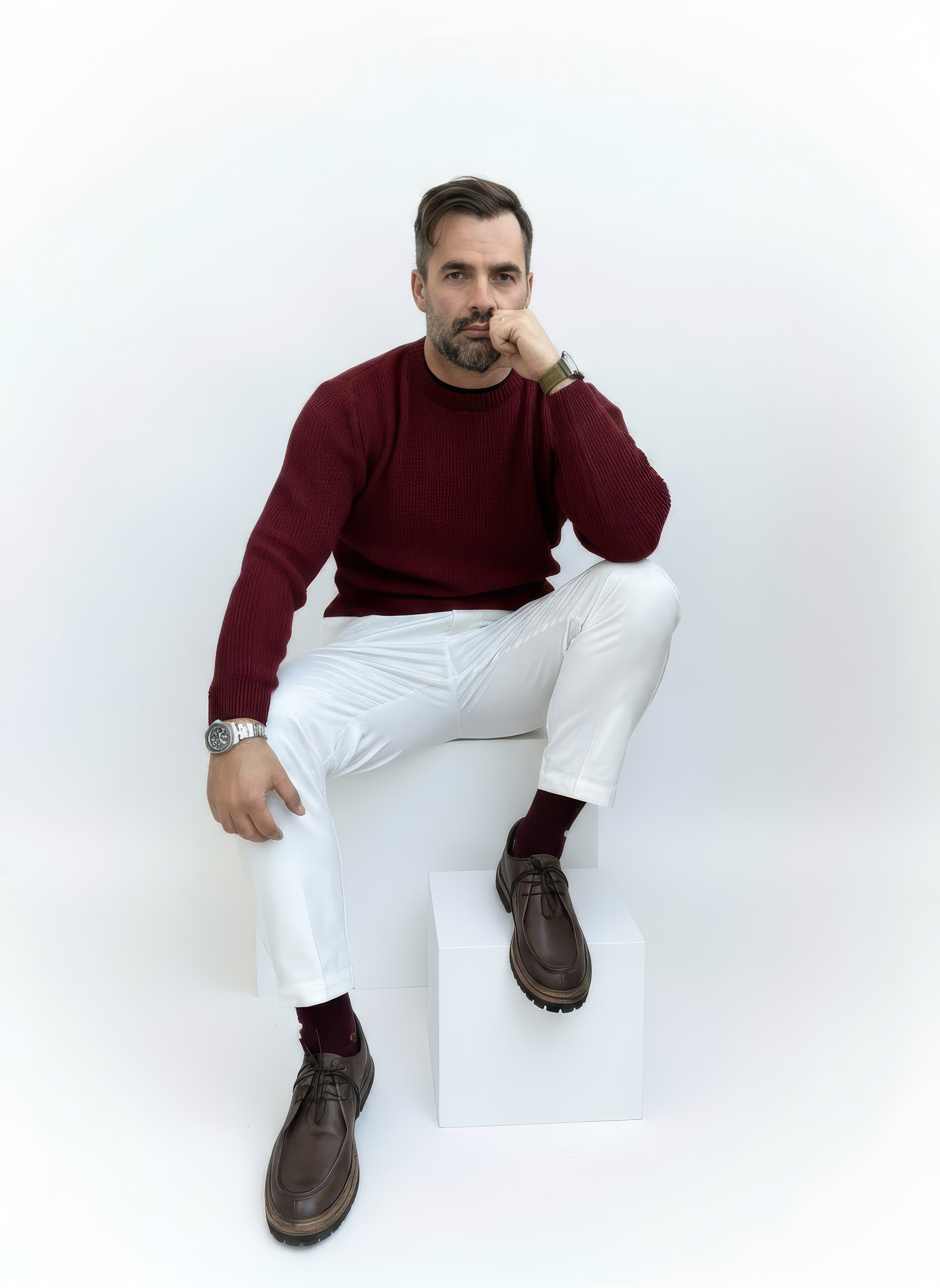 MAGLIONE COSTA INGLESE MELANGE