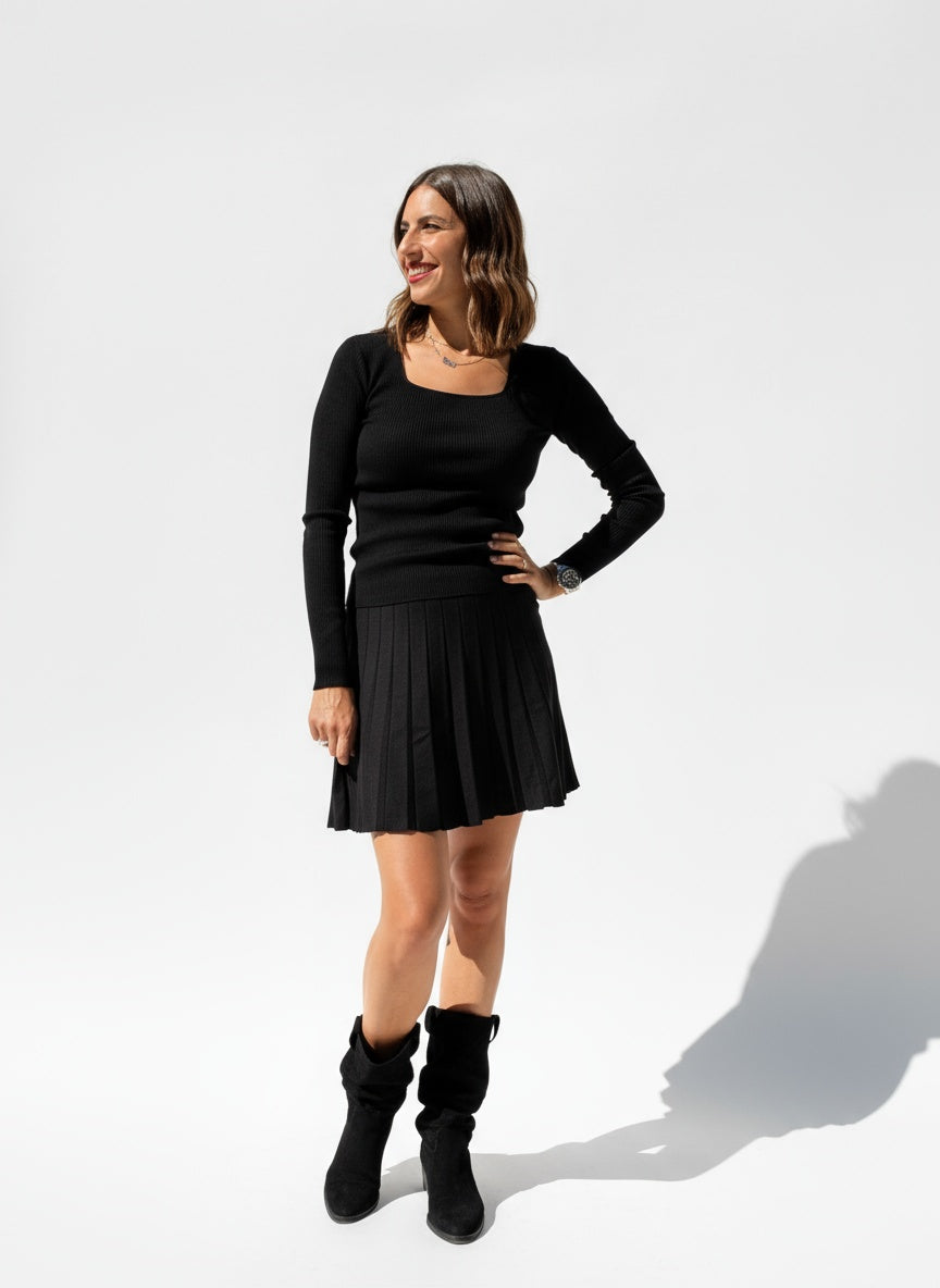 MINIGONNA PLISSE' VISCOSA