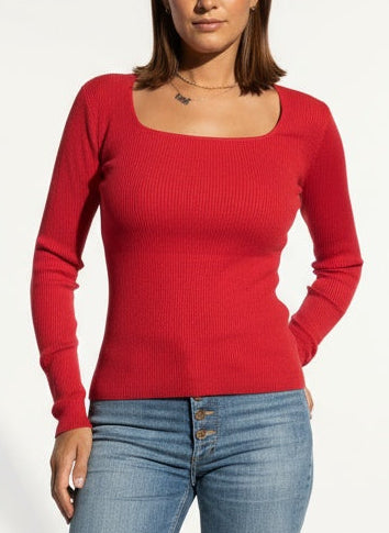 MAGLIA A COSTE SCOLLO QUADRATO