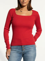 MAGLIA A COSTE SCOLLO QUADRATO