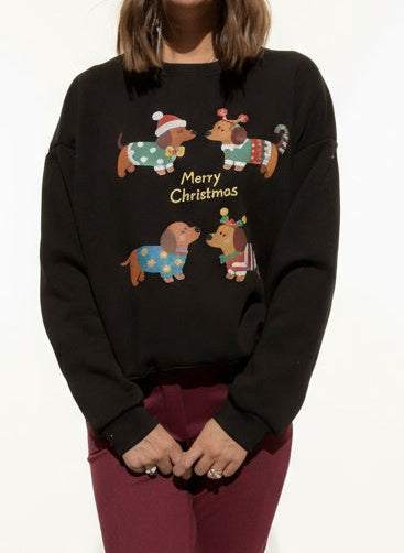 FELPA BASSOTTI NATALE