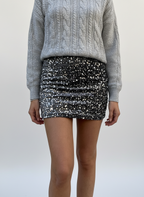 MINIGONNA VELLUTO E PAILETTES