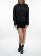 MINIGONNA VELLUTO E PAILETTES