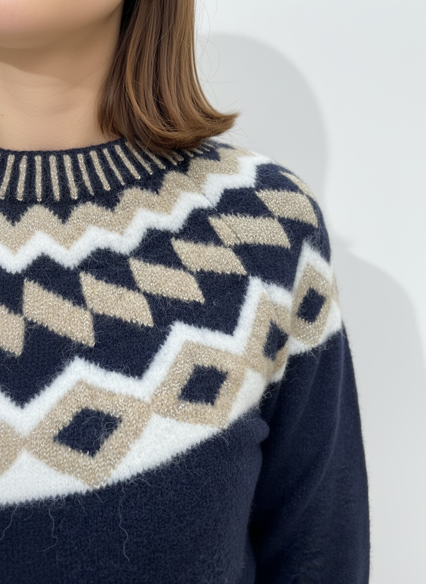 MAGLIONE ROMBI LUREX