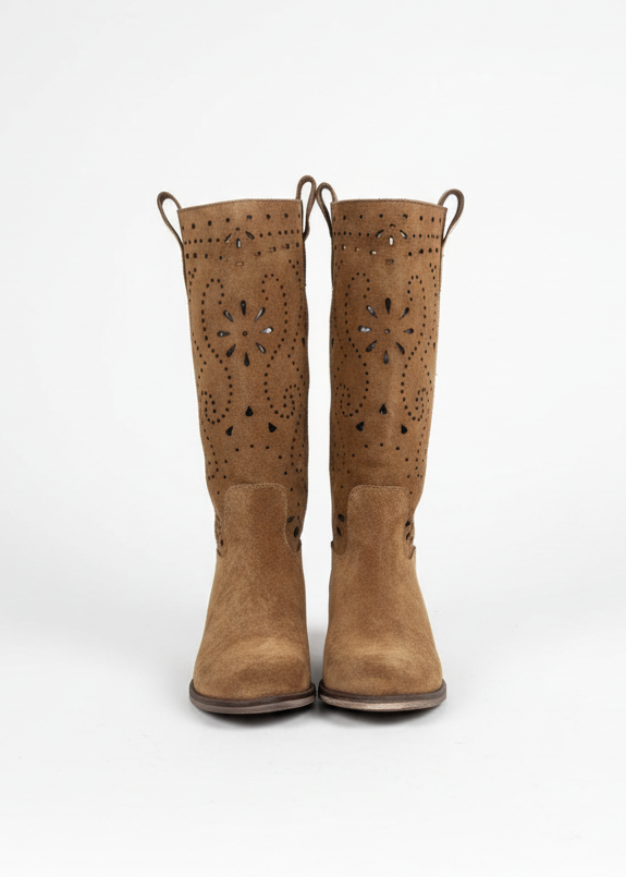 STIVALI PELLE TRAFORATA