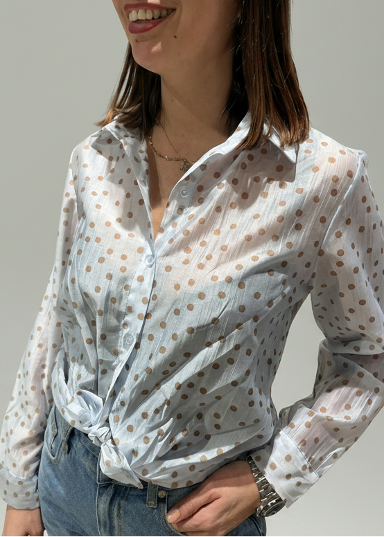 CAMICIA POIS IN MUSSOLA DI TENCEL