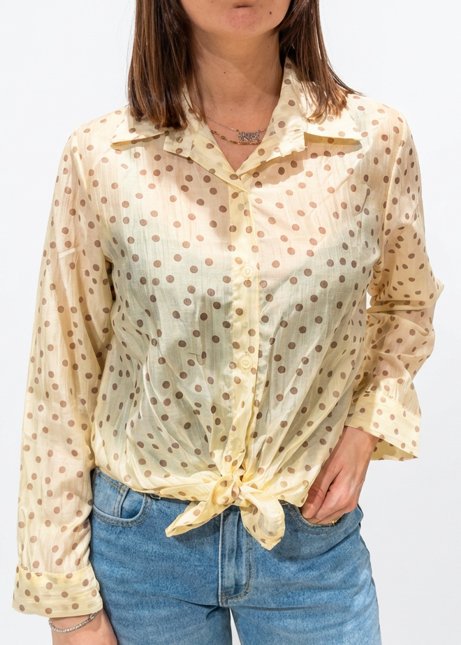 CAMICIA POIS IN MUSSOLA DI TENCEL