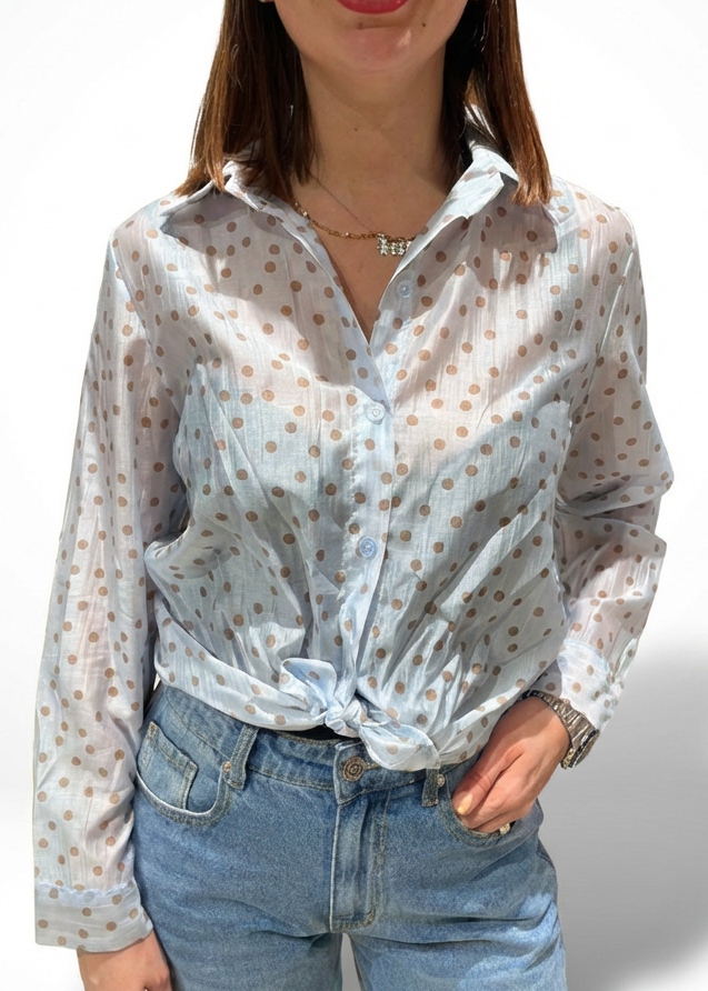 CAMICIA POIS IN MUSSOLA DI TENCEL