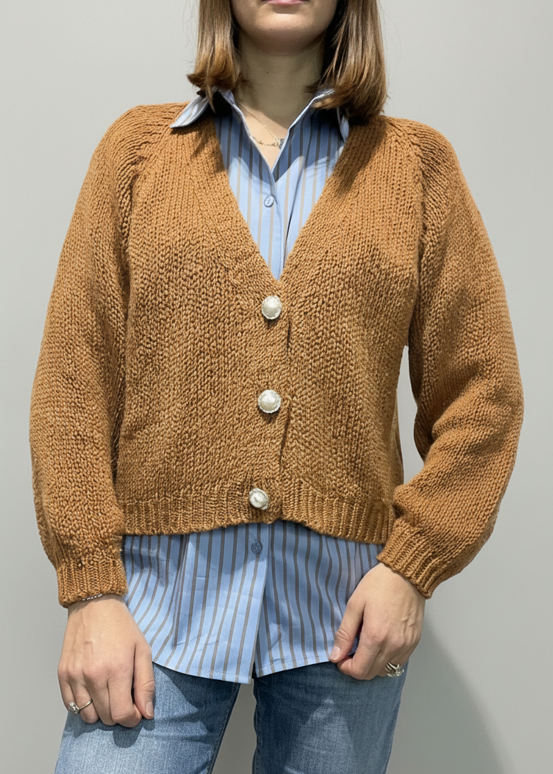 CARDIGAN MAGLIA BOTTONE GIOIELLO
