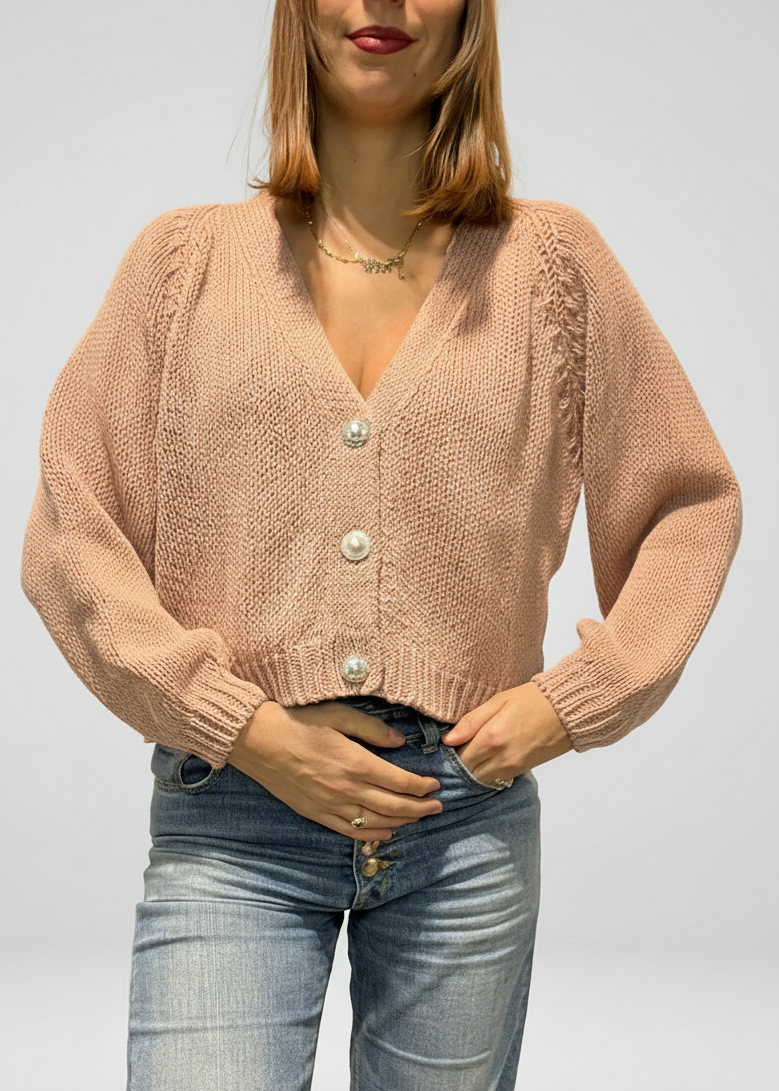 CARDIGAN MAGLIA BOTTONE GIOIELLO