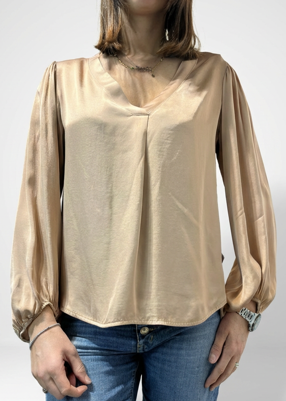 BLUSA SCOLLO V RASO