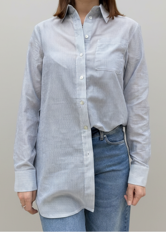 CAMICIA LUNGA A RIGHE