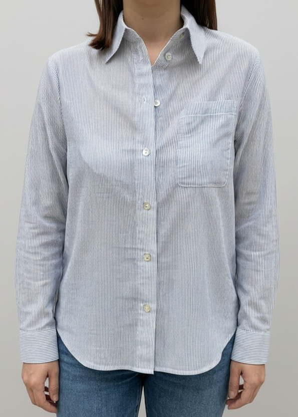 CAMICIA LUNGA A RIGHE