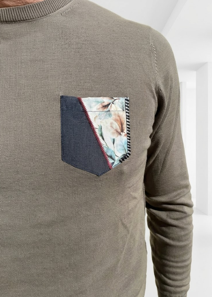 MAGLIONE COTONE CON TASCHINO