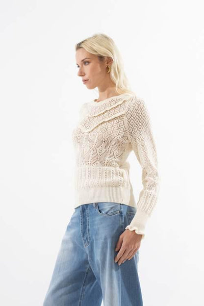 MAGLIA GIROCOLLO PIZZO
