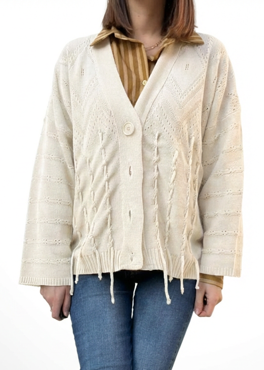 CARDIGAN OVER FRANGE