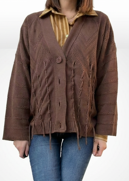 CARDIGAN OVER FRANGE