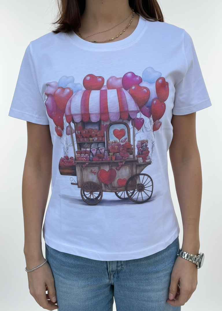 T-SHIRT CARRETTO CUORI