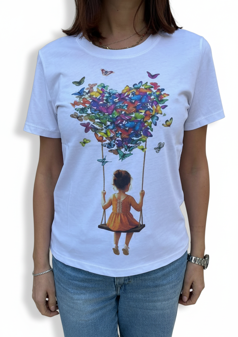 T-SHIRT ALTALENA FARFALLE